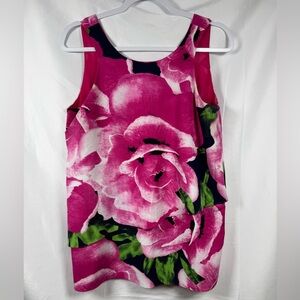 Cooper & Ella Pink Floral Tank Top M